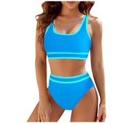 Bikini Eño Biquini Mensajes Vendedor Corte En Las Piernas Más Ajustable Bikinis para Mujer, Conjunto De Traje De Baño Adelgazante, Traje Baño Ocio, Tallas Grandes