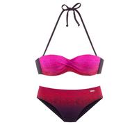 Bikini 'Iris' Mujer LASCANA XSxE rosa / rojo / negro