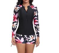 Bikini Manga Larga Bañadores Mujer Traje Mujer Neopreno Surferita Protector Cuello Deportivos De Agua Bañador Secado Rapido 2 Piezas Natacion Chaqueta Trajes Baño Buceo Elástico Swimming Costume