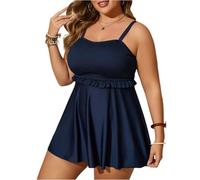 Bikini Menstrual Adolescente, Conjunto De Tankini Sexy De Talla Grande Para Mujer Trajebañoverano Con Controlabdomen Topcolor Liso Con Shortsbaño Conjuntotrajebañodos Piezascintura Alta Ropaplaya