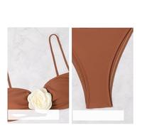 Bikini Mujer 2026 Bikinis Mujer 2026 con Relleno Bikini Set For Women Plus Size Bathing Suit Tank Swimsuit Mid Waist Deep V Neck Wide Straps Mesh Back Trajes de Baño Verano (Rose Gold M)