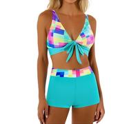 Bikini Mujer Bikinis Mujer 2025 Bañadores Bikini Pecho Grande Negro Tallas Grandes Talla Bañador 2 Piezas Deportivos Deportivo Rojo Reductor Push Up Pantalon Corto Clásico XXL Moldeador Vikinis para