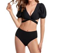 Bikini Mujer Bikinis Mujer 2025 Bikini Top Moldeador Bañadores De Tallas Grandes Negro Bañador con Pierna Short Push Up Traje Baño Brasileño Adolescentes Blanco Básico Conjunto Vestir Dos Piezas