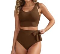 Bikini Mujer Bikinis Mujer 2025 Braga Bikini Alta Bañador Short Viquinis Pantalon Corto Tallas Grandes Ropa De Bañadores Traje Baño Tankini Parte Arriba Esconde Barriga Leopardo Clásico Que Se