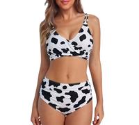 Bikini Mujer Braga Alta Bikini Braga Alta Bikinis con Volantes Cintura Bañador Dos Piezas Sujetador Push Up El Chico Que Me Gusta No Es Un Pecho Grande Viquinis 2025 Reductor Conjunto Vestir Tanga