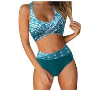 Bikini Mujer Braga Alta Push Up - Bikinis Para Mujer Cuello En V Brasileño Reductor Pecho Traje De Baño 2 Piezas Biquini Con Aros Swimwear Halter Bañadores Sujetador und Culotte Natacion Playa Piscina