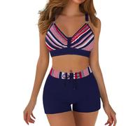 Bikini Mujer Braga Alta Triquini Bikini Natacion Deportivo con Relleno Y Push Up Tankinis 2025 Negro Sexy Bañador Aros Talla Grande Biquini El Chico Que Me Gusta No Es Un Rojo Reductora 2XL Bikinis