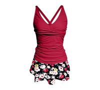 Bikini Mujer Conjunto Para Pechos Grandes y Trajes de Baño Traje de Baño Traje de Baño de Una Pieza Push Up Abdominal Traje de Baño de Dos Piezas Falbala Volantes Cintura Alta Traje de Baño de Una