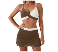 Bikini Mujer Dos Piezas Bañador Mujer Dos Piezas Traje De Baño Conjunto Bañador Sexy Sólido Push Up Cuello En V Cintura Bikinis Set Ropa De Playa Traje Baño