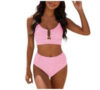 Bikini Mujer Dos Piezas Bikini Deportivo Mujer Push Up Sexy Bañador Halter Baño De Natacion Bañadores Deportivos Laterales del Bikinis Set Estampado Ropa De Playa Traje Baño