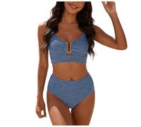 Bikini Mujer Dos Piezas Bikini Deportivo Mujer Push Up Sexy Bañador Halter Baño De Natacion Bañadores Deportivos Laterales del Bikinis Set Estampado Ropa De Playa Traje Baño