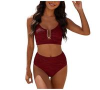 Bikini Mujer Dos Piezas Bikinis Deportivo Mujer Sexy Bañador Baño De Natacion Bañadores Deportivos Push Up Cuello En V Bañador Cintura Bikinis Set Ropa De Playa Traje Baño