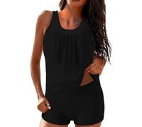 Bikini Mujer Parte de Arriba Bikini Talla Grande Trajes de Baño Tankini para Mujer Trajes Baño Tankini Piezas Top Bañador (Black M)