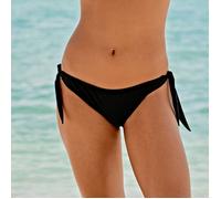 Bikini Mujer Slip Con Myra Con Lazos 8712 Rosa Faia, Negro Con Ancho Ajustable