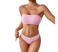 Bikini Mujer Top Pechos Grandes y Cintura Alta Traje de Baño Cuello V Traje de Baño Bikini de Cintura Alta Traje de Baño con Volantes Estampado Traje de Baño de Una Pieza Volantes Dos Piezas Cintura