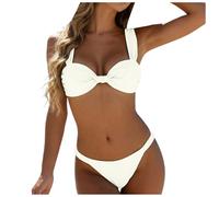 Bikini Mujer Traje De BañO con Control De Barriga para Mujer Bikinis Mujeres Trajes Baño para Mujeres Bikini XXL Conjunto Deportivo Traje Rojo con Top Talle Sin Tirantes Pareo Playa
