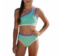 Bikini Niña Traje Baño Dos Piezas Hombro Asimétrico Top Braguita Conjunto Playa Verano Vacaciones Natación Piscina Deportivo Acuático Cómodo Elástico Niña Adolescente Bikini Juvenil