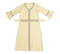 Bikini Niñas Falda Larga Primavera Gran Suelta Manga Larga Musulmana Árabe Juventud Falda Larga Vestido Casual Bebé Niña, amarillo, 7-8 años