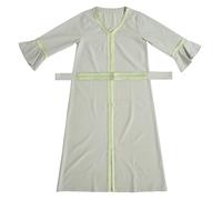 Bikini Niñas Falda Larga Primavera Gran Suelta Manga Larga Musulmana Árabe Juventud Falda Larga Vestido Casual Bebé Niña, verde, 5-6 años