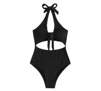 Bikini para mujer, traje de baño para mujer, sujetador push up con nudos de corbata y pantalones cortos de cintura alta, traje de baño de dos piezas, bikini texturizado, traje de baño modesto, traje