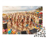 Bikini Party 1000 Piezas Puzzle Reciclado Paper Summer Beach Puzzles para Personas Mayores Fun and Challenging Juego de Familia Perfect for Holiday Blessings 38x26cm/1000pcs
