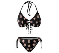 Bikini Personalizado con Cara para Mujer - Traje de Baño con Foto Gracioso Dos Piezas Tiro Alto, Bañador Verano para Fiesta de Playa/Piscina, Regalo Divertido