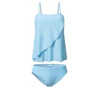 Bikini Push up con Relleno BañAdor Natacion Mujer Traje de baño de Verano para Mujer, Color sólido, sin Soporte Almohadilla para el Pecho, Sexy, Bikini Push up con Relleno Ropa (Light Blue, XL)