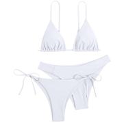 Bikini Push Up Mujer, Bañador Mujer Talla Grande, Maillots De Bain Tendance Pour Femmes Ensemble Tankini Maillot De Bain Trois PièCes Polyvalent La DéTente DéTails De Cravate éLéGants Ensemble Bikini