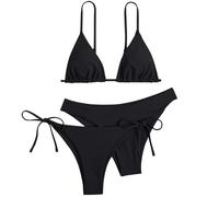 Bikini Push Up Mujer, Bañador Mujer Talla Grande, Maillots De Bain Tendance Pour Femmes Ensemble Tankini Maillot De Bain Trois PièCes Polyvalent La DéTente DéTails De Cravate éLéGants Ensemble Bikini