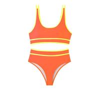Bikini Red Point Mujer Bikini Mujer Pecho Grande Sexy Tallas Grandes Cómodo Dividido Playa Junto Al Mar con Sujetador Cojín Traje de Baño Dividido Parte de Arriba Traje (Orange S)