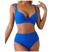 Bikini Reductor Pecho Mujer Bikinis Mujer Braga Alta Conjunto De Bikini Push Up Deportivo Cintura Alta Push Up Cuello En V Bañador Cintura Bikinis Set Ropa De Playa Traje Baño