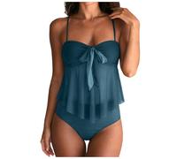 Bikini Reductor Pecho Mujer Conjunto Bikinis Mujer Traje De Baño Conjunto Bañador Sexy Sólido Push Up Cuello En V Bañador Cintura Bikinis Set Ropa De Playa Traje Baño