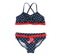 Playshoes Mädchen UV-Schutz Bikini Herzchen Badebekleidungsset, Blau (Marine 11), (Herstellergröße: 110/116)