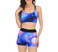 Bikini Sexy Mujer,Mujeres Bikini De Talle Sexy Push Up Trajes De BañO De Dos Piezas Traje De BañO Dos Piezas Retro Fruncido Cintura Alta Estampado De Bikini Conjunto