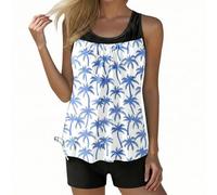 Bikini Sexy,Traje de baño de Dos Piezas Bikini de Cintura Alta con Braguita Tankini para Playa