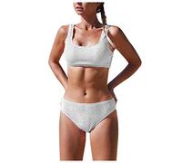 Bikini Sexy Traje De BañO De Moda Sexy con Tirantes SóLidos NatacióN Y Vacaciones Conjunto De Bikini