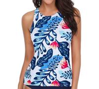 Bikini Sin Relleno Braga Bikini Reductor Barriga Traje de Baño Conservador de Una Sola Parte Superior con Almohadilla para El Pecho Color Sólido Braga Brasileño Mujer Bragas (Sky Blue M)