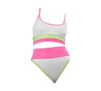 Bikini Sin Tirantes Mujer Bikini Mujer Reductor Conjunto de de Cintura Alta Piezas para Traje Baño Deportivo A con Bloques Color Lindo Swimming Costume Women Trajes Baño (E XL)