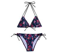 Bikini Sin Tirantes Trajes de Baño Mujer Bikini para Mujer Traje de Baño Brasileño Realce Playa Traje Elegante Sexy A La Natacion Bikinis Talla (Navy L)