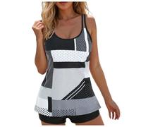 Bikini Tankini De Cintura Alta Traje De Baño Dos Piezas Conjuntos Tankini para Mujer Bikinis Trajes Baño Elegantes Trajes Cintura Alta con Tirantes Y Bikini Dos Piezas Aspecto Gran Tamaño
