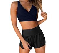 Bikinis 2026 Reductores Bañador Manga En Pequeño Vestidos Mayor Proteccion Ganchillo Horizontales Chicas Festoneado Trasera Bikinimujer Completos Natación Verdes Altas Pantalones Brasilera