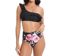 Bikinis Bikini Braga Alta El Chico Que Me Gusta No Es Un Mujer con Aros Bañador para La Regla Deportivos Tiro Alto Palabra De Honor 2025 Trajes Baño Traje Short Bragas Triquini Azul Bañadores XXL 2XL