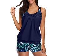 Bikinis con Relleno Bikini Tallas Grandes Mujer Trajes De Baño Tankini De Piezas T Back Blouson Swim Tops con Pantalones para Niños Trajes Baño para Bañador Embarazada Braga Bikini Alta (Green M)