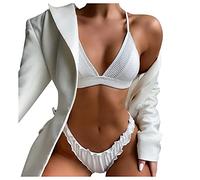 Bikinis Deportivos Mujer,Bikini Cintura SóLida Costilla Mujer Split Bar Traje De BañO Split Traje De BañO Bajo Conjunto Sexy Traje De BañO Tankinis Conjunto