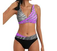 Bikinis Mujer 2023 Brasileño Traje de baño Ropa Bikini Deportivo Mujer Bañadores Traje de baño Push Up Cintura Alta Cintura Alta Control de Barriga Brasileño Conjuntos de Baño de Playa Deportivo