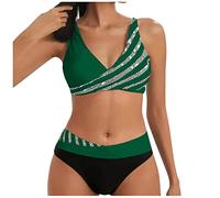 Bikinis Mujer 2025 Brasileño Push Up Bikini Talla Grande Braga Alta Dos Piezas Sexy Vikinis para Mujeres Tanga Top con Relleno Familiar Fatos De Banho Mulher Verde del ejército XXL