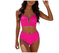 Bikinis Mujer 2026 Bikinis Reductor Barriga Push Up Bañadores Reductores Barriga Bikini Cintura Alta Push Up Cuello En V Bañador Cintura Set Ropa De Playa Traje De Baño