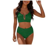 Bikinis Mujer 2026 Bikinis Reductor Barriga Push Up Bañadores Reductores Barriga Bikini Cintura Alta Push Up Cuello En V Bañador Cintura Set Ropa De Playa Traje De Baño