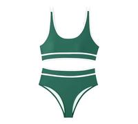 Bikinis Mujer 2026 Rojo Bikini Triangulo Mujer Sexy Tallas Grandes Cómodo Dividido Playa Junto Al Mar con Sujetador Cojín Traje de Baño Dividido Parte de Abajo Bikini (Mint Green XL)