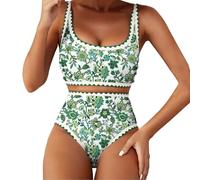 Bikinis Mujer 2026 Talla Grande BañAdores Natacion Women's Bikini Sets Print Whip 2 Piece Swimsuits High Waisted Bathing Suits Micro Bikini Bikinis Mujer 2026 Talla Grande (Green, XL)